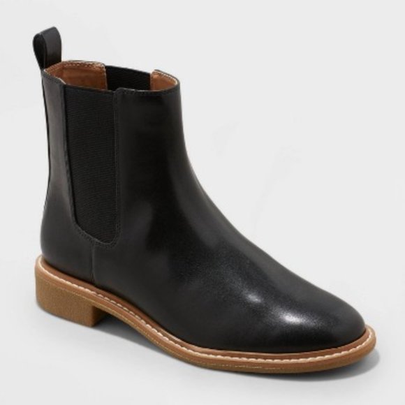 Universal Thread Shoes - Universal Thread |  Women's Pearl Chelsea Boots Black Size 9.5